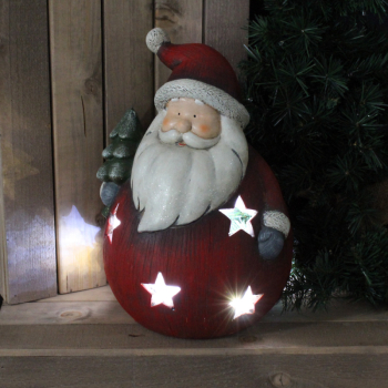 round santa with led InchcandleInch
